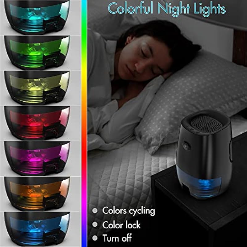 Dehumidifiers, 35OZ Dehumidifier, Small Dehumidifiers for Home, Bedroom, Bathroom, Mini dehumidifier with Auto Shut-off, 7 Colors Night Lights, Ultra Quiet for Closet RV Office