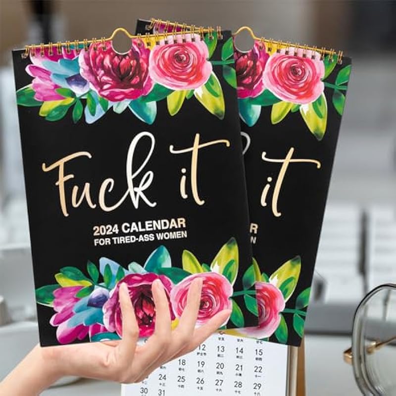 Wall Calendar 2024- January 2024 to December 2024,Calendar For Tired-Ass Women,Fu-ck it Calendar,Sweary Calendar 2024,2024 Calendar Month to View Planner for Family School Office