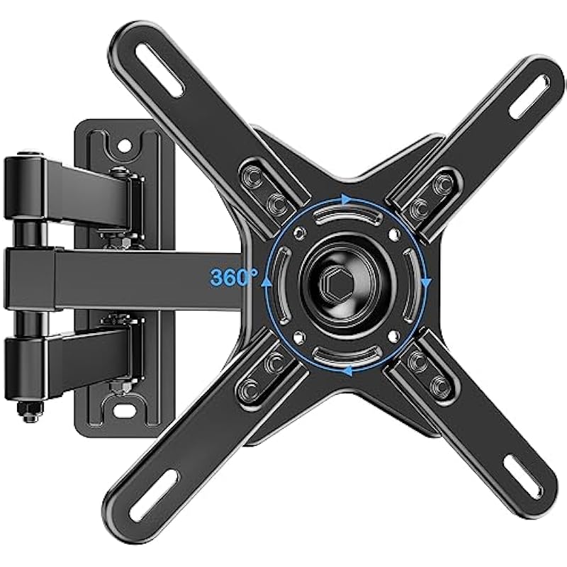 HOME VISION Full Motion TV Wall Mount for 17-42” TVs & Monitors, Unique 360° Ball Joint Rotatable TV Mount with Swivel Tilt Articulating Arms Extension, Max VESA 200x200mm, Up to 45lbs