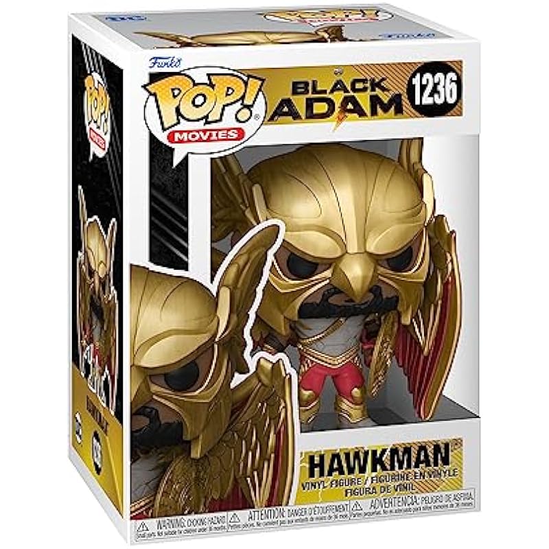 Funko Pop! Movies: Black Adam – Hawkman with Helmet and Wings, Multicolor (64193)