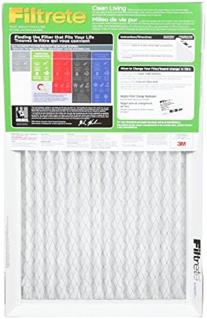 Filtrete 16x25x1 Furnace Filter, MPR 600, MERV 7, Clean Living Dust Reduction 3-Month Pleated 1-Inch Air Filters, 2 Filters