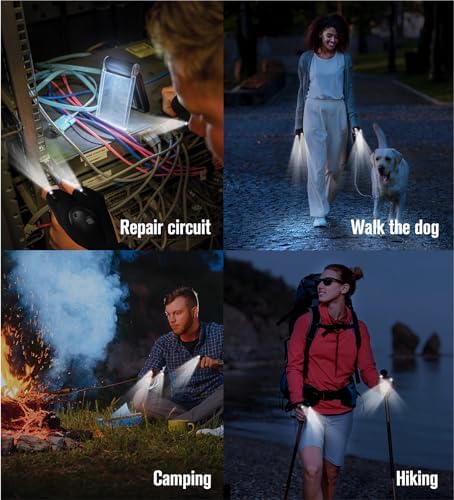 Gifts for Men Dad, Led Flashlight Gloves Handy Cool Gadgets, Birthday Gifts from Son/Daughter for Fishing,Camping