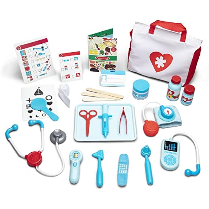 Melissa & Doug Get Well Doctor’s Kit Play Set – 25 Toy Pieces – Doctor Role Play Set, Doctor Kit For Toddlers And Kids Ages 3+