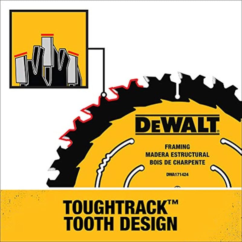 DEWALT Circular Saw Blade, 6 1/2 Inch, 18 & 24 Tooth, Wood Cutting (DWA1612CMB)