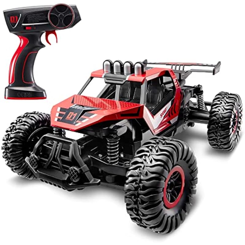 SGILE Remote Control Car Toy for Boys Girls, 2.4 GHz RC Drift Race Car, 1:16 Scale Fast Speedy Crawler Truck, 2 Batteries for 50 Mins Play, Toy Gift for Boys Girls