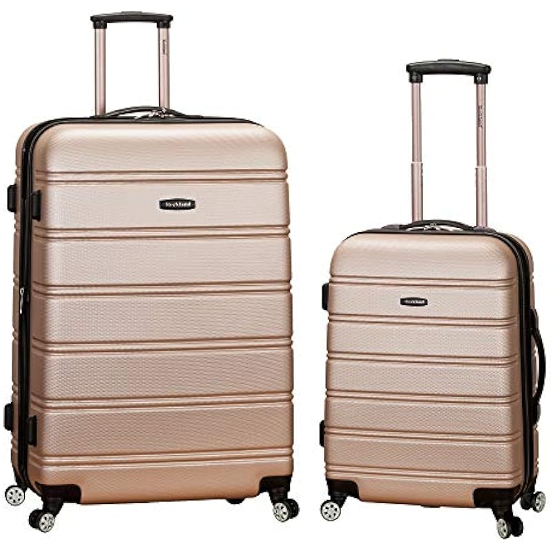 Rockland Luggage 20 Inch 28 Inch 2 Piece Expandable Spinner Set, Champagne, One Size