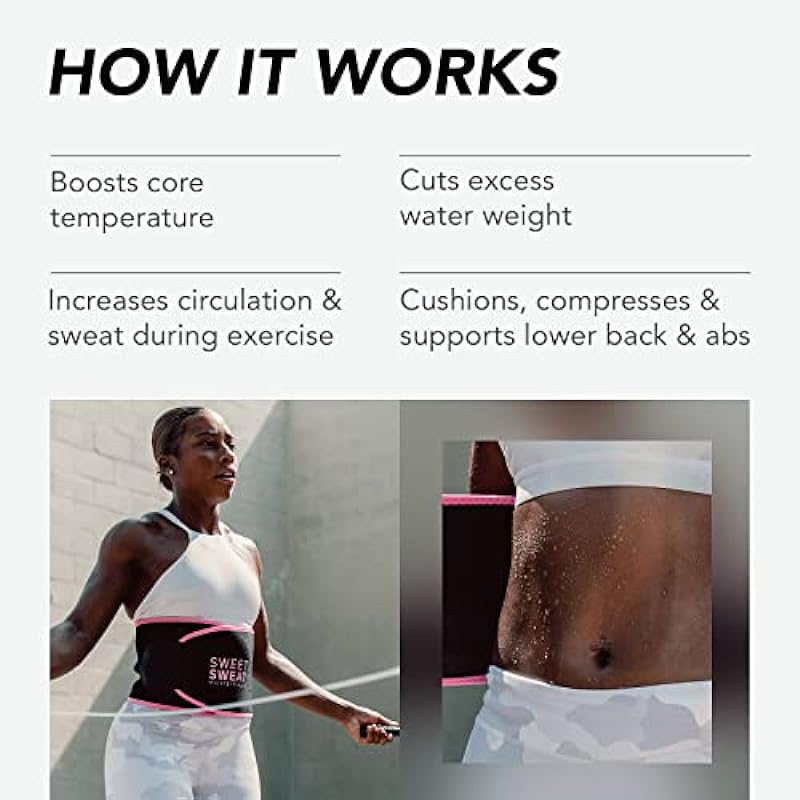 Sports Research Sweet Sweat Neon Waist Trimmer for Men & Women – Premium Waist Trainer Sauna Suit Belt to Sweat Faster!
