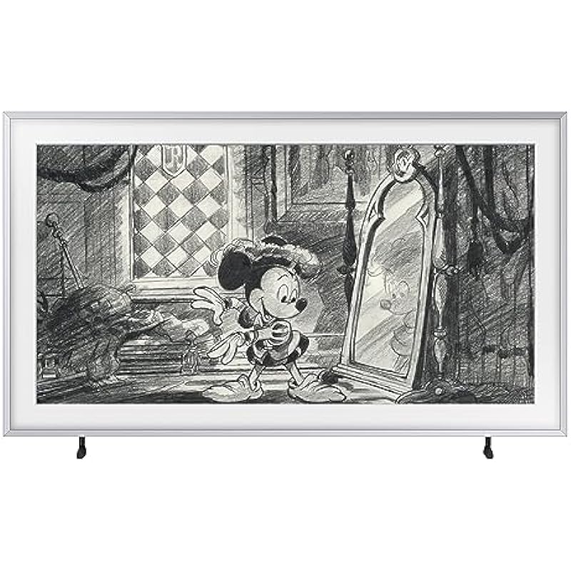 SAMSUNG Special Frame Disney 100 Edition – 55-Inch Class QLED The Frame Series Quantum HDR, Art Mode, Anti-Reflection Matte Display, Smart TV with Alexa Built-in – QN55LS03BSFXZC [Canada Version]