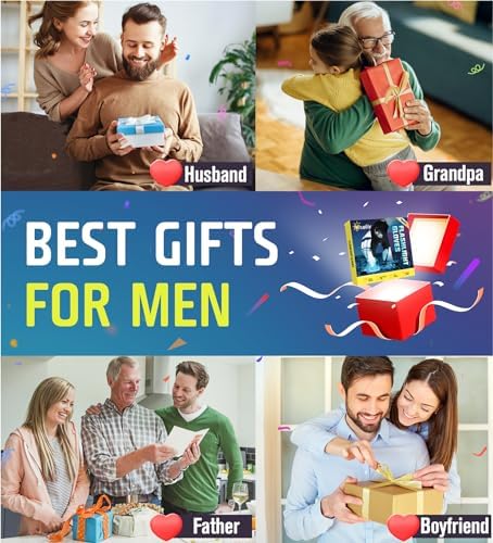 Gifts for Men Dad, Led Flashlight Gloves Handy Cool Gadgets, Birthday Gifts from Son/Daughter for Fishing,Camping