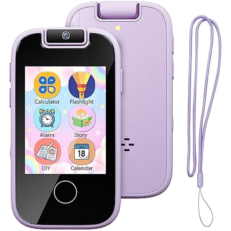 Kids Smart Phone for Girls Boys, Toys for 4 5 6 7 8 9 10 Year Old Boys Touchscreen MP3 Music Player with Camera Habit Tracker Games Learning Toy Christmas Birthday Gifts for Girls Boys Toddler