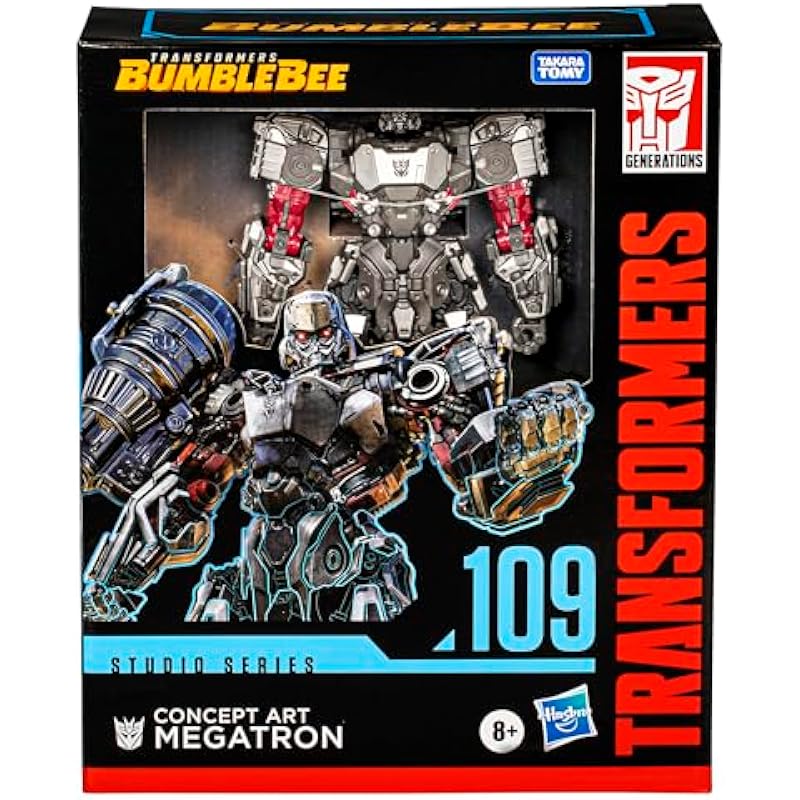 Transformers Toys Studio Series Leader Transformers: Bumblebee 109 Concept Art Megatron, 8.5-inch Converting Action Figure, 8+