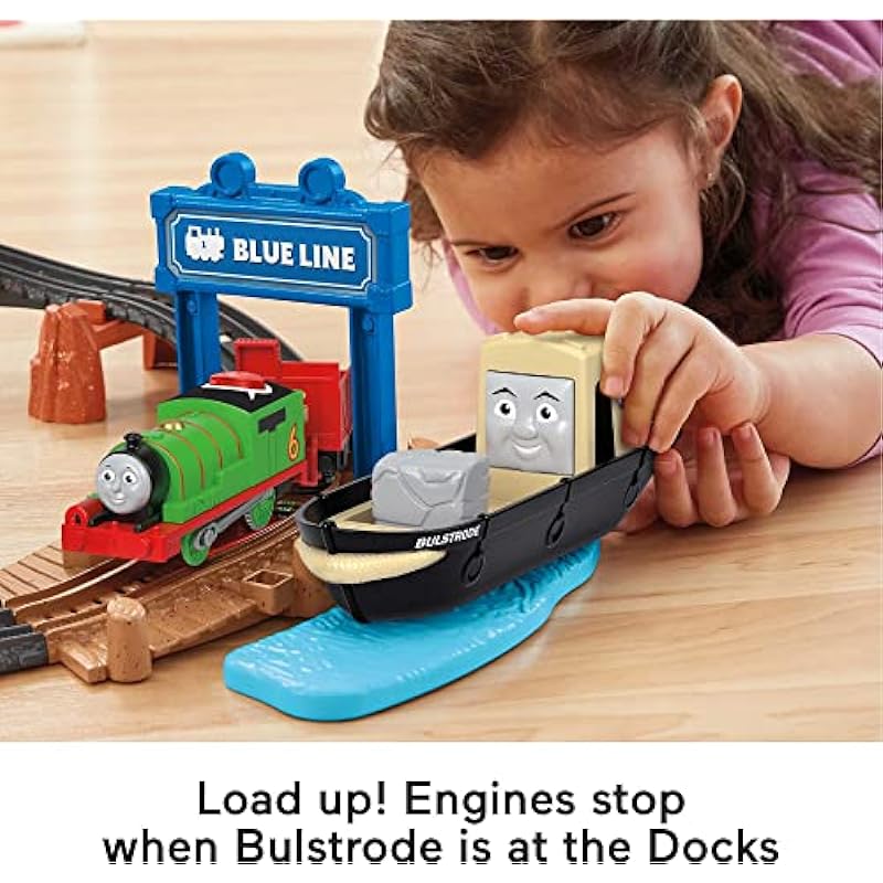 Fisher-Price Thomas & Friends Talking Thomas & Percy Train Set, motorized train and track set for preschool kids ages 3 years and older