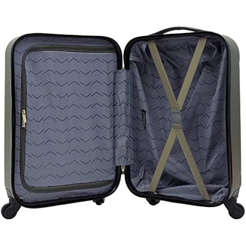 Travelers Club Cosmo Hardside Spinner Luggage, Fern Green, Carry-On 20-Inch, Cosmo Hardside Spinner Luggage