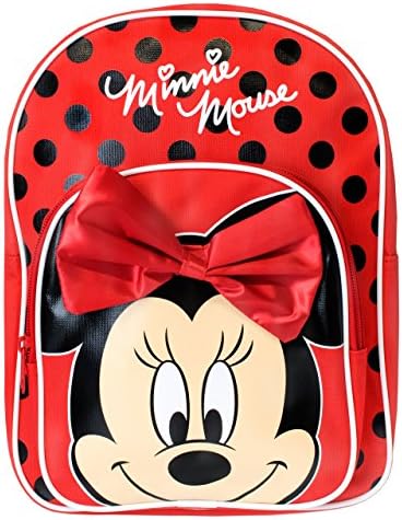 Disney Minnie Mouse Girls Minnie Mouse Backpack With Bow