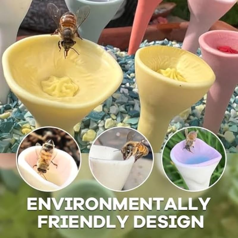 Drinking Cup for Bees, Bee Insect Drinking Cup Bee Cups Colorful Bee Insect Drinking Cup, Thirsty Pollinators Need a Drink Cup (Purple)