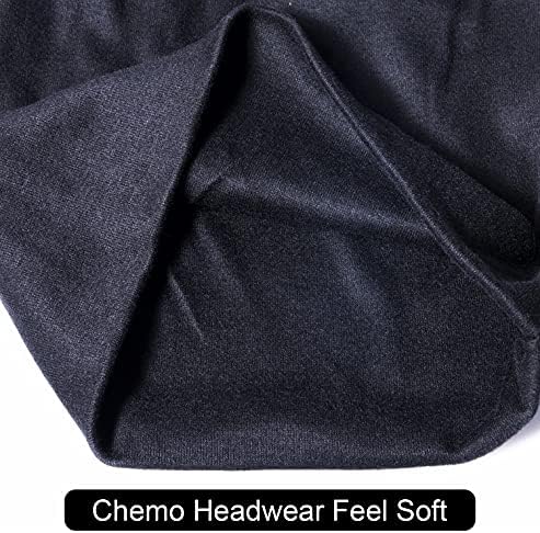 Senker 2 Pack Cotton Slouchy Beanie Hats, Chemo Headwear Caps for Women and Men