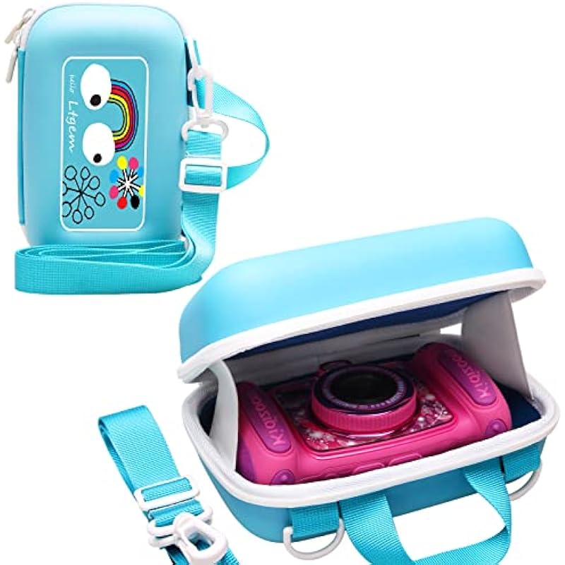 L LTGEM Kids Camera Case for VTech KidiZoom/ESOXOFFORE/Anchioo/Dylanto/Amzelas/WEEFUN/GKTZ/CAMKORY/Seckton and More Instant Print Camera for Kids,Kids Digital Camera,Kids Video Camera (Case Only)