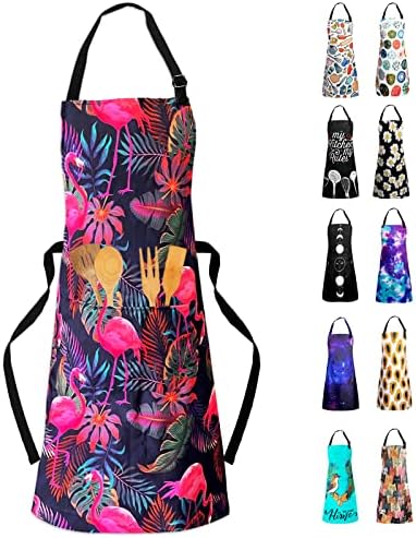 Adjustable Waterproof Apron,Sosolong Apron with 2 Pockets Cooking Kitchen Aprons for Women Men Chef, Adult Gifts