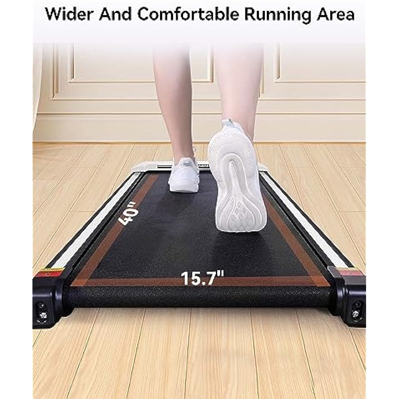 AIRHOT Walking Pad, 2 in 1 Under Desk Treadmill of Compact Space, 2.5HP Quiet Desk Treadmill with Remote Control & LED Display, Portable Treadmill for Home/Office, Installation-Free