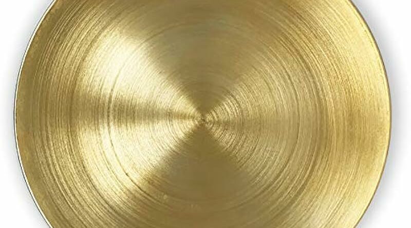 Allgala 13-Inch 6-Pack Heavy Quality Round Charger Plates-Brushed Gold-HD80321