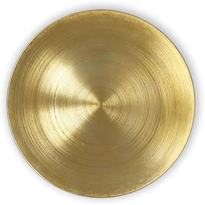 Allgala 13-Inch 6-Pack Heavy Quality Round Charger Plates-Brushed Gold-HD80321