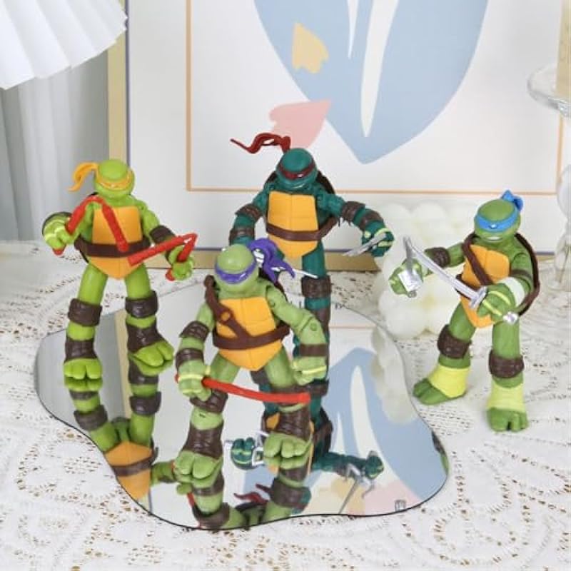 ZKTSRY Anime Ninja Action Turtles Figures Toy 4pcs Set, Cartoons Birthday Cake Decoration, Action Figures Theme Party Supplies