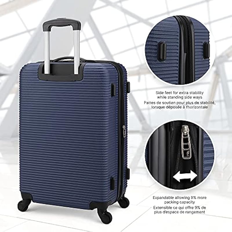 Atlantic Tribute II Medium Luggage – Hardside Expandable Spinner Luggage 24-Inch., Blue