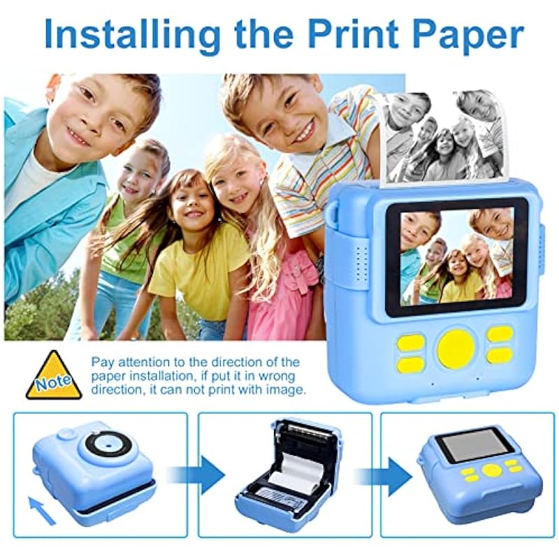 6 Rolls Camera Printer Paper – GKTZ Kids Instant Print Camera – HD Printing Thermal Print Paper Set – Refill Replace Camera Printer Paper