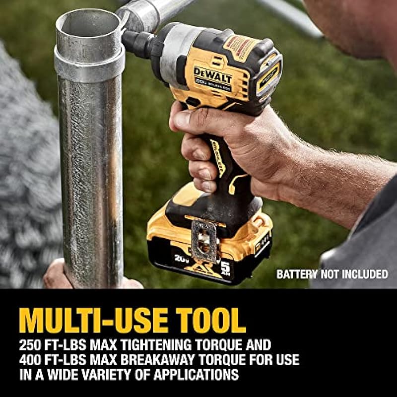 DEWALT DCF911B 20V MAX* 1/2″ Impact Wrench with Hog Ring Anvil (Tool Only), Multicolor