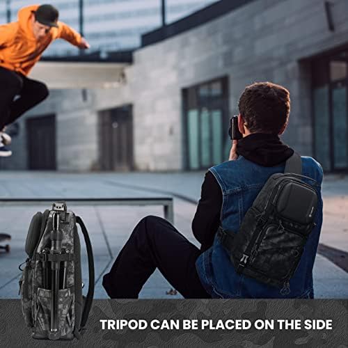 TARION Camera Sling Bag DSLR Sling Pack for Photographers with Waterproof Rain Cover Backpack Crossbody for Hiking Travel TRS