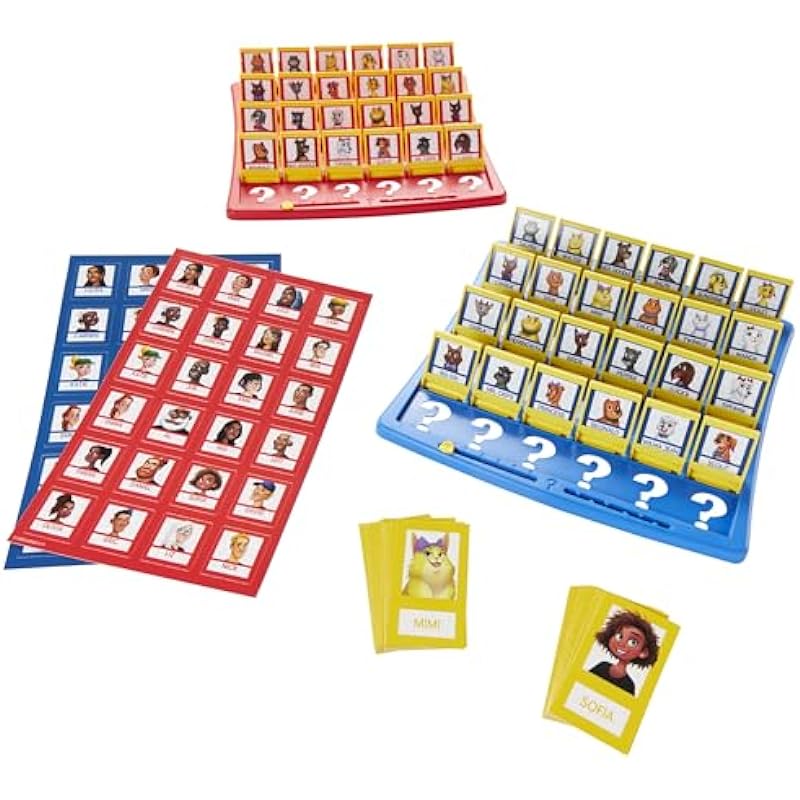 Hasbro Guess Who? Board Game with People and Pets, The Original Guessing Game for Kids Ages 6 and Up, Includes People Cards and Pets Cards (English), F1360