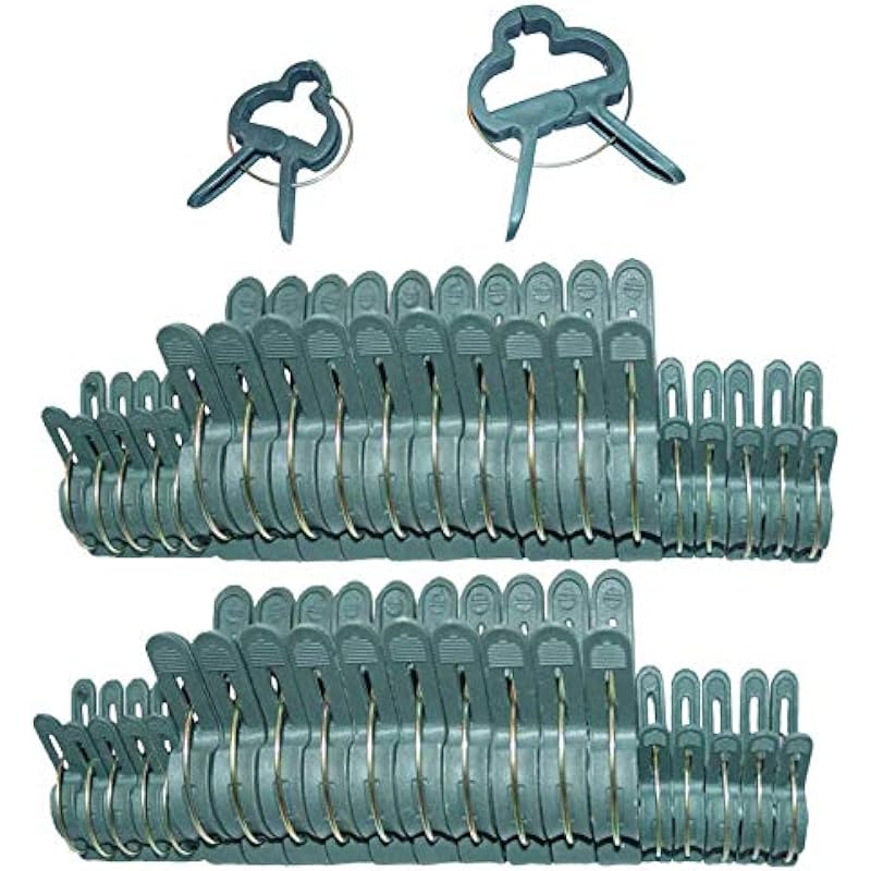 HAILI 40 Pcs Plant Support Clips,Flower and Vine,Garden Tomato Plant Support Clips for Supporting Stems,Vines Grow Upright Climbing,Tool for Straightening,Tomato Cage,Trellis(2 Sizes in one Pack)