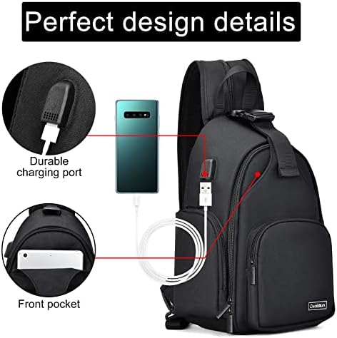 Cwatcun Camera Bag, Sling Camera Case Shoulder Backpack with Tripod Holder for Canon Nikon Sony Pentax DSLR SLR