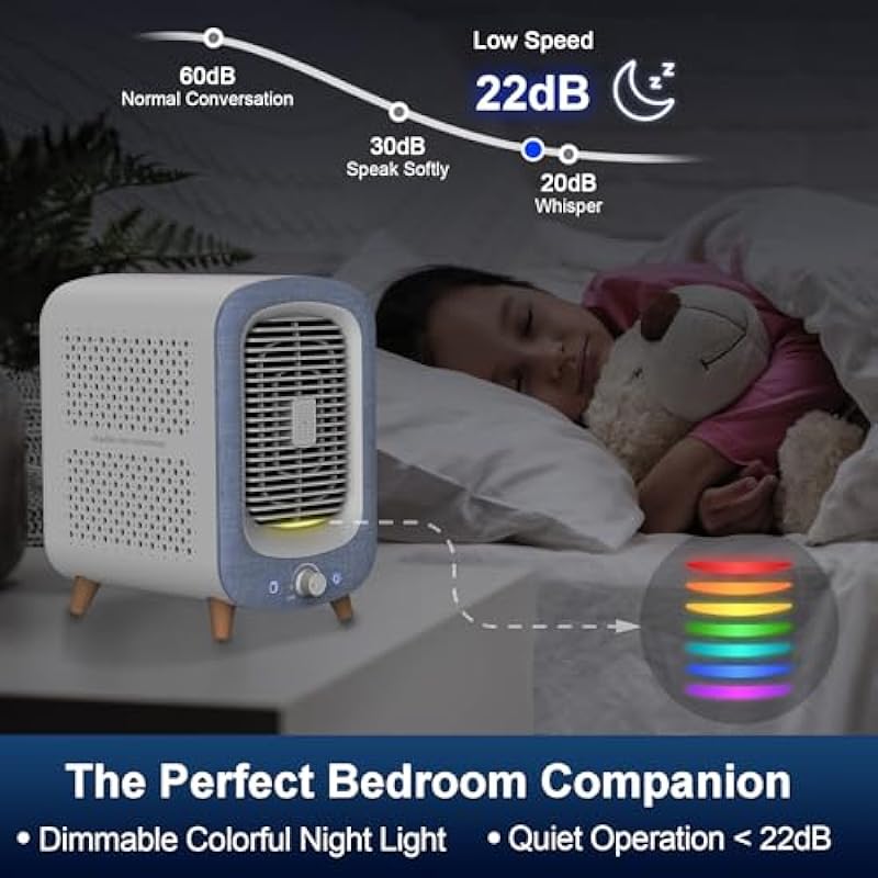 Jafända Air Purifiers For Home,Air Filter For Bedroom,Coverage 780 ft² Large Room,Aromatherapy,Clean Bladeless Fan,H13 True HEPA Filter,Air Purifier For Pets,Smokers,Allergies,Odor,VOCs