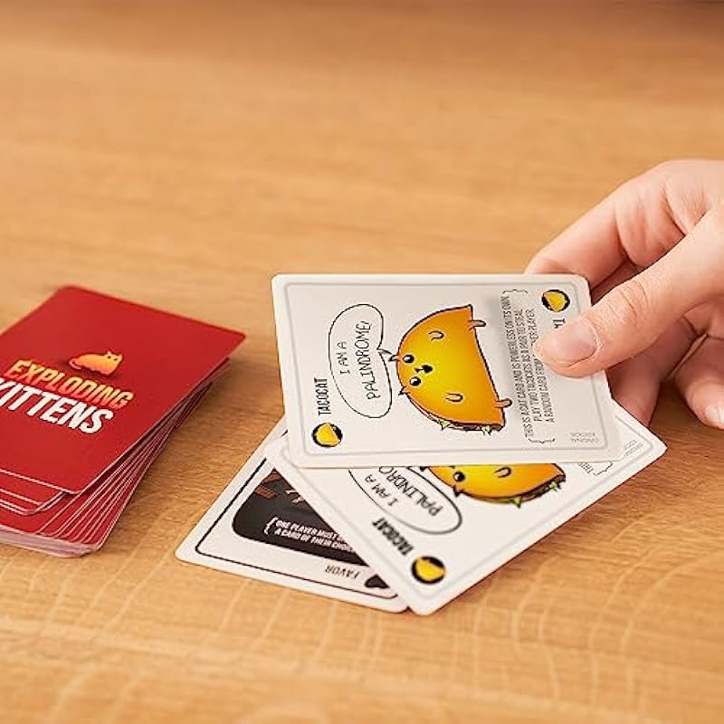 Exploding Kittens LLC – A Russian Roulette Card Game, Easy Family-Friendly Party Games – Card Games for Adults, Teens & Kids – 2-5 Players