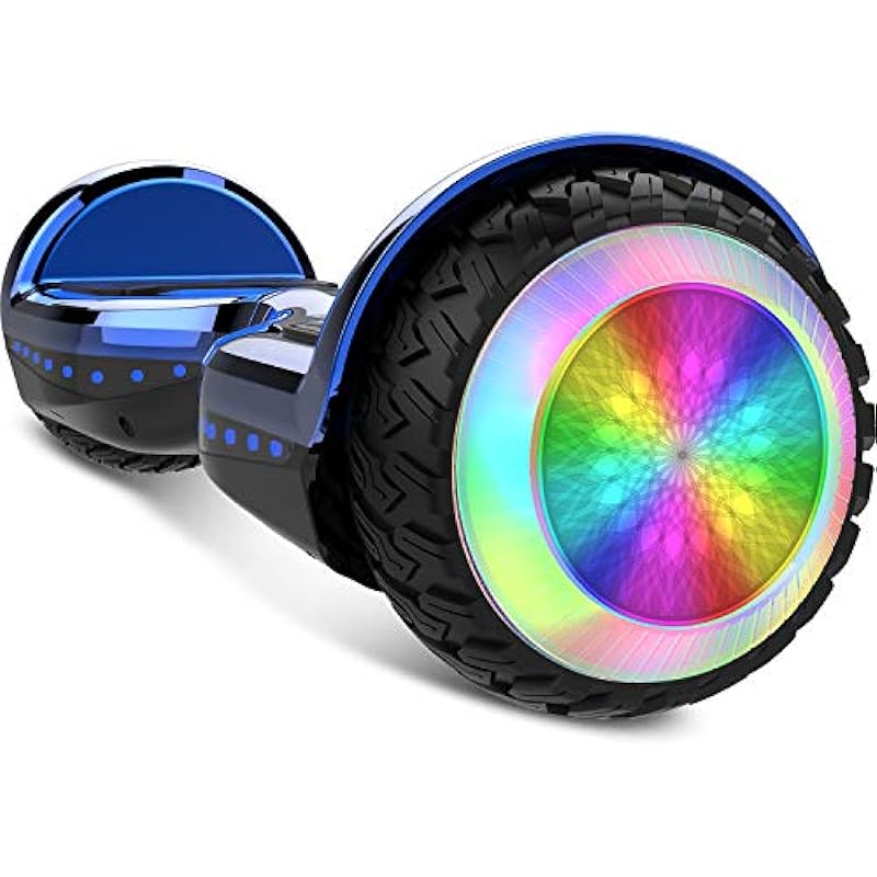 Gyrocopters PRO 6.0 All Terrain Hoverboard 6.5″ LED Wheels & Bright Lights, UL 2272 Safety Certified | Speed upto 15km, 250W Powerful Motor, Long Battery Life, No Fall Technology, Bluetooth Speaker