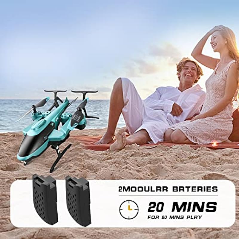 4DRC V10 Drone with 1080P HD Camera for Kids Adults,Foldable RC Helicopte WIFI FPV Live Video Mini Quadcopter for Beginners,3D Flips, Gestures Selfie, Altitude Hold, One Key Start, 2 Batteries