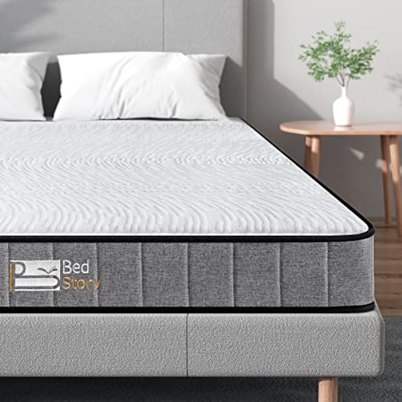 Double Mattress, BedStory 6 Inch Medium Firm Bonnell Spring and Foam Mattress, Full Mattress in a Box, CertiPUR-US Certified Bed Mattress, 54×74 Inch