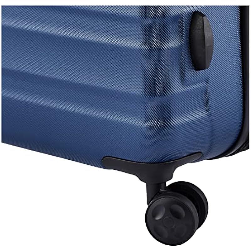 Amazon Basics 3 Piece Hardside Spinner Travel Luggage Suitcase Set – Navy Blue