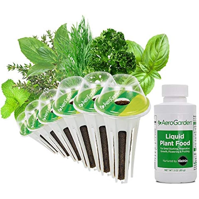 AeroGarden Gourmet Herb Seed Pod Kit – Herb Seeds for AeroGarden Indoor Garden, 6-Pod