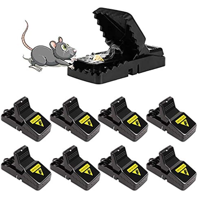 Mouse Trap, Mice Traps Indoor and Outdoor, Humane Small Mouse Snap Trap, Reusable Mouse Catcher – 8 Pack
