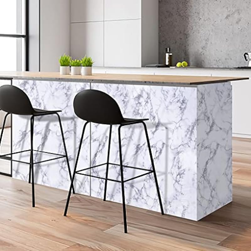 Arthome Marble Contact Paper,Peel and Stick Wallpaper Self Adhesive Decorative Vinyl Film for Desk, Kitchen, Countertop,Cabinet,Shelf Liner,Removable Wall Covering 17×120 inch