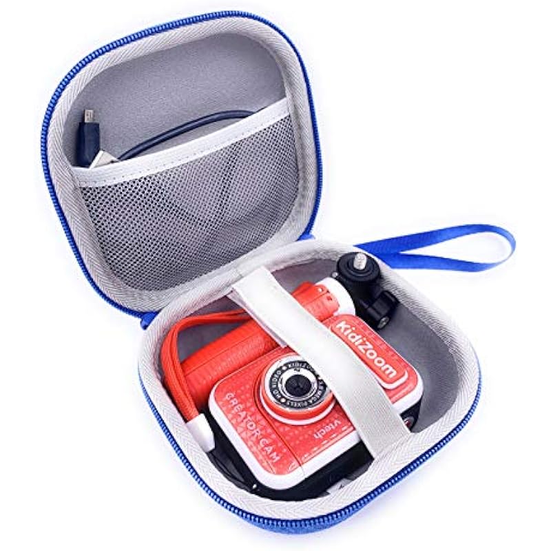xcivi Hard Carrying EVA Case for VTech KidiZoom Creator Cam Kid Video Camera, Compatible Vtech Kidizoom Camera Accessory (Blue)
