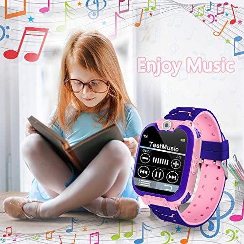 Kids Smart Watch for Boys Girls – Touch Screen Smartwatches with Phone Call SOS Music Player Alarm Clock Camera Games Calculator for Teen Students