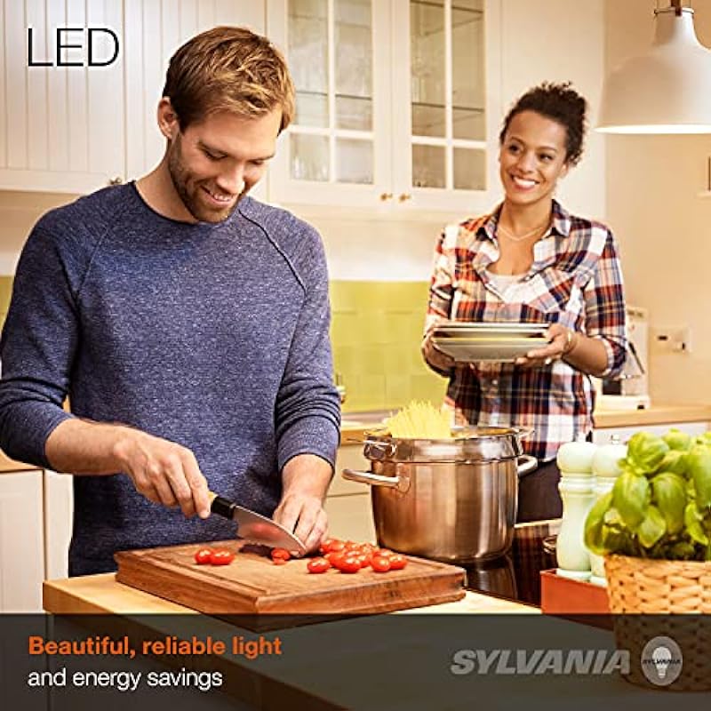 Sylvania ECO LED Light Bulb, A19 60W Equivalent, Efficient 9W, 7 Year, 750 Lumens, 2700K, Non-Dimmable, Frosted, Soft White – 8 Pack (40821)