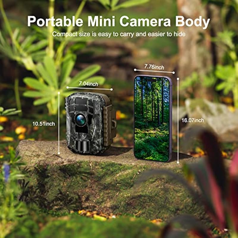 Trail Camera 2 Pack – 2023 Upgrade 24Mp 1080P Hunting Game Camera with Night Vision Motion Activated Waterproof 120 ° Wide Angle Trail Cam