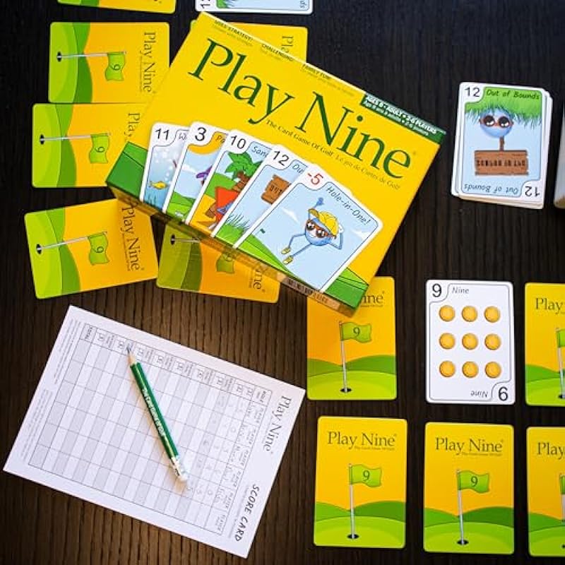 Play Nine – The Card Game of Golf, Best Card Games for Families, Strategy Game for Couples, Fun Game Night Kids, Teens and Adults, The Perfect Golf Gift