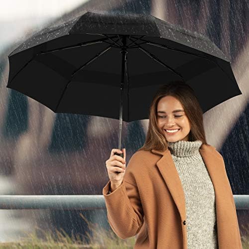 Repel Umbrella Windproof Travel Umbrella – Wind Resistant, Small – Compact, Light, Automatic, Strong, Mini, Folding and Portable – Backpack, Car, Purse Umbrellas for Rain – Men and Women