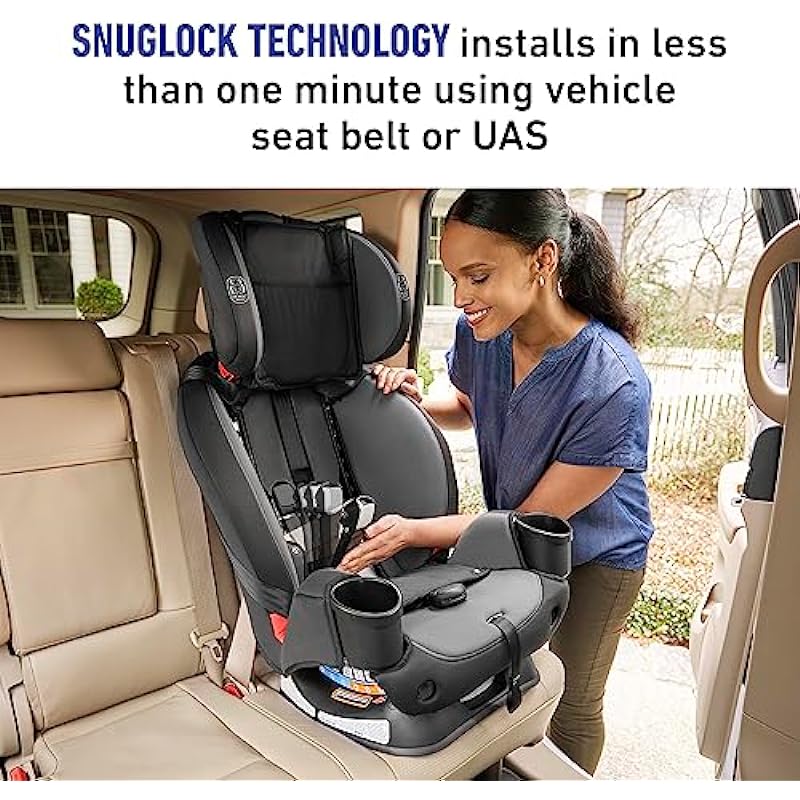 Graco TrioGrow SnugLock 3-in-1 Car Seat Featuring Anti-Rebound Bar, Leland