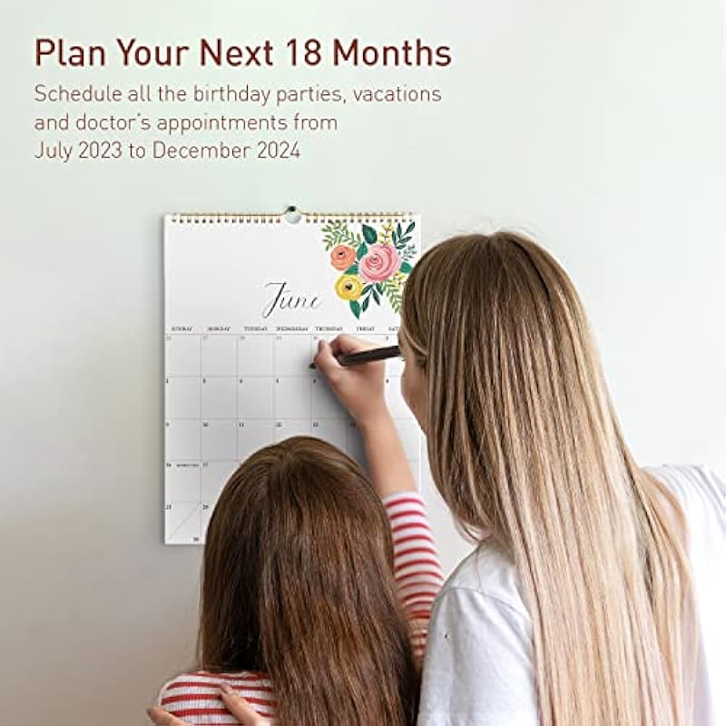 S&O Twelve Flowers 2024 Wall Calendar Runs from Now to December 2024 – Tear-Off Monthly Calendar 2024 for Home – Academic Wall Calendar 2024 – Hanging Calendar to Track Appointments – 13.5″x10.5”in